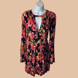 Free People - Tegan Mini Dress - Black Floral